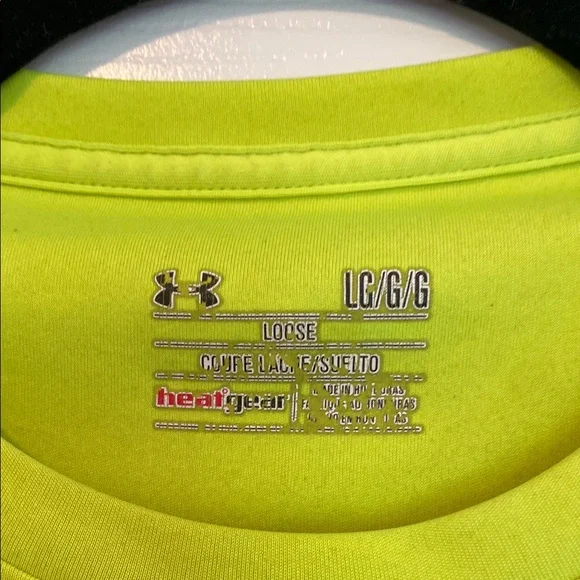 Under Armour Green/Yellow Short Sleeve Tee Moisture-Wicking - Picture 2 of 3